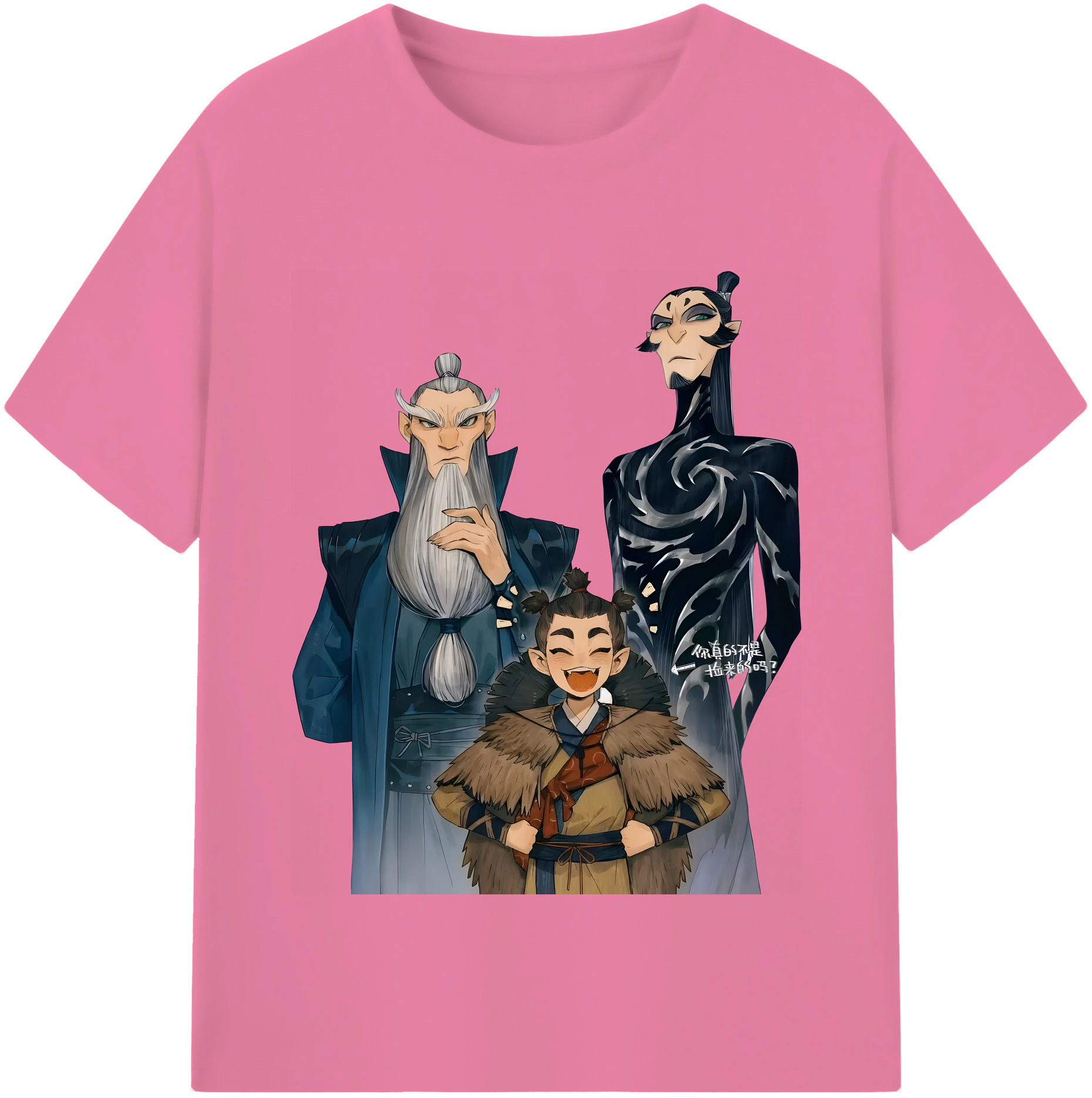 （画像用） Ne Zha 2 ナタ 魔童の大暴れ 綿100％半袖Tシャツ（フロントプリント）